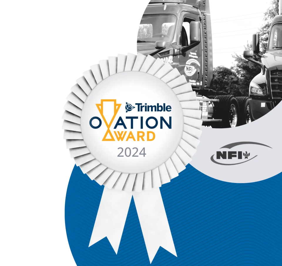 Trimble celebrates NFI with 2024 Trimble Ovation Award for collaboration