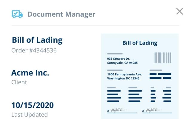 app screenshot of document management