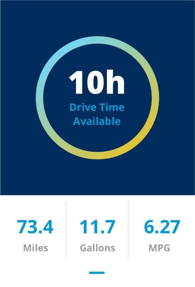 app screenshot of driver stats