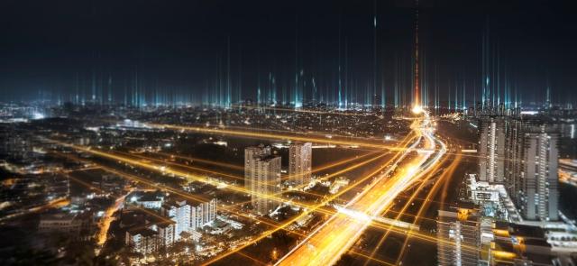 city highways with connected data