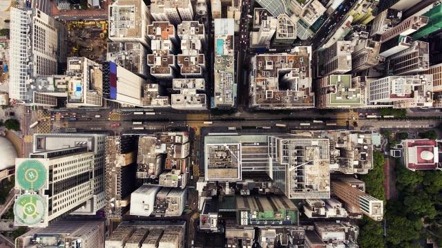aerial view of city grid insight