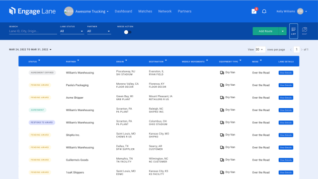 Available shipper opportunities