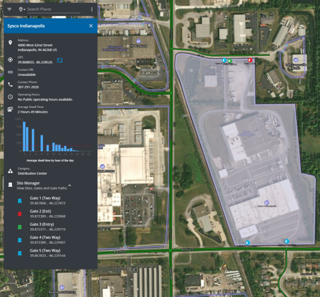 fleet manager map polygonal places