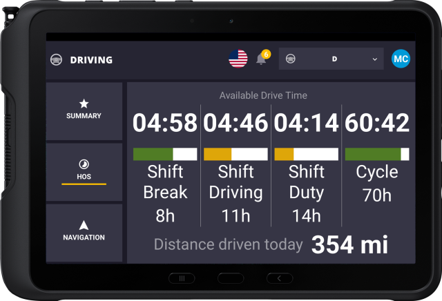 ELD - Educational Tool for Hours of Service