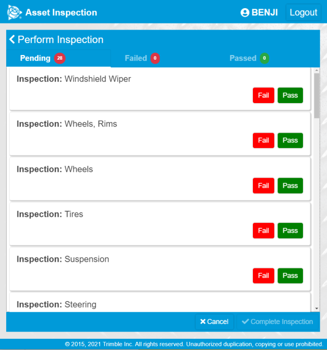 TMT Asset Inspection App