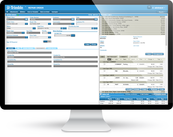 TMT Repair Order