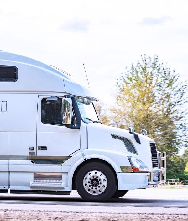 Front of a white truck
