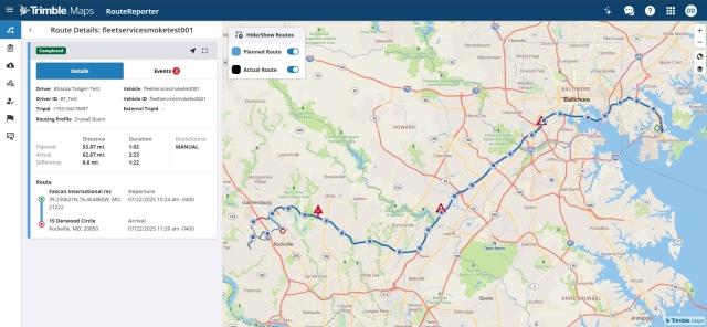 Trimble RouteReporter for CoPilot GPS Navigation