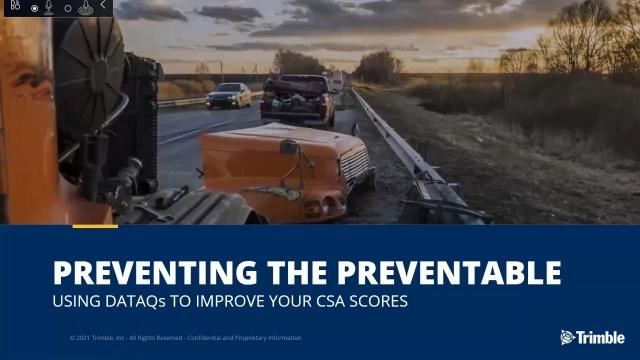 Webinar: Preventing the Preventable – Using the Crash Preventability Program and DataQs to Improve Your CSA Scores