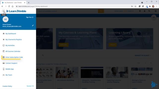 Accessing Instinct Courses on Learn.Trimble