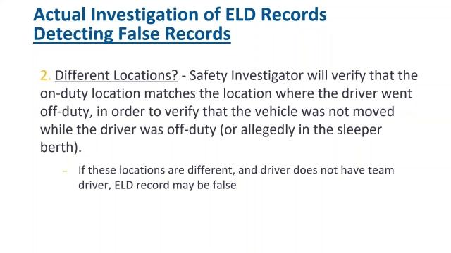 FMS - eDriverLogs ELD: DOT Compliance Audits in the ELD World 01.30.20