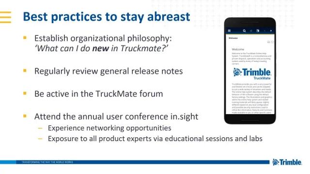 AMS - TruckMate: How to Get the Most ROI Out of Your TruckMate Software 8.14.2019