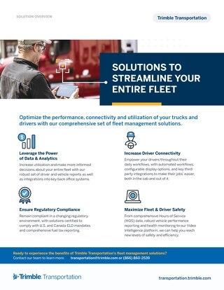 Trimble Fleet Management Solutions Overview