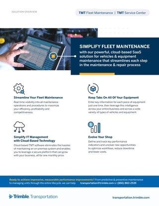 TMT Fleet Maintenance and TMT Service Center Overview