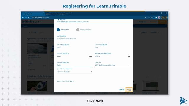 How to Register and Log into Learn.Trimble