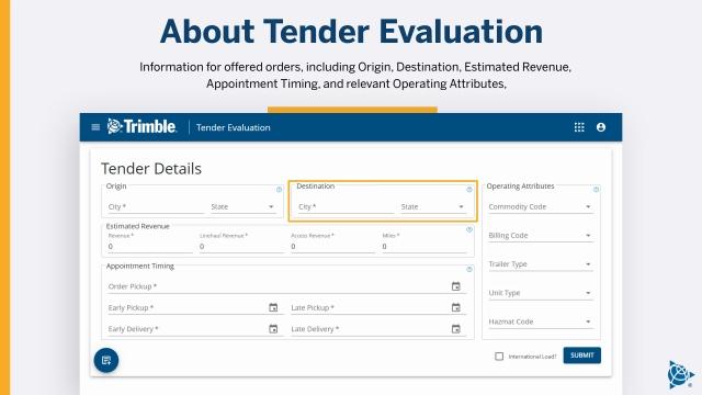 Tender Evaluation Overview