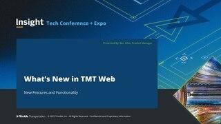 What's New in TMT Web