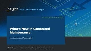 What's New in TMT Connected Maintenance