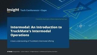 Intermodal: An Introduction to TruckMate's Intermodal Operations
