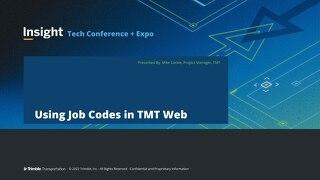 Using Job Codes in TMT Web