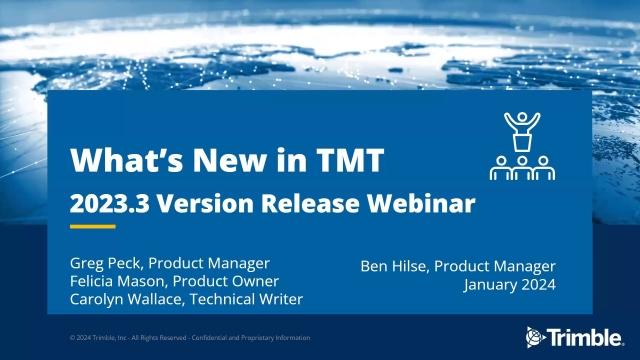 What's New in TMT 2023.3: The Latest and Greatest in Asset Maintenance
