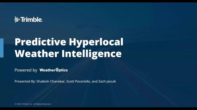 Predictive Hyperlocal Weather Intelligence