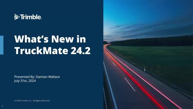 What's New in TruckMate 2024.2