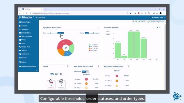 TMT Fleet Maintenance New Widget Dashboard