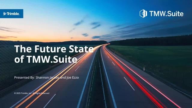 Explore the future state of TMW.Suite TMS
