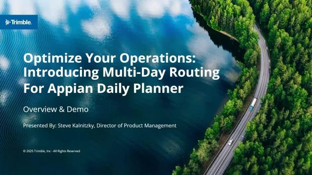 Optimize Your Operations: Introducing Multi-Day Routing For Appian Daily Planner