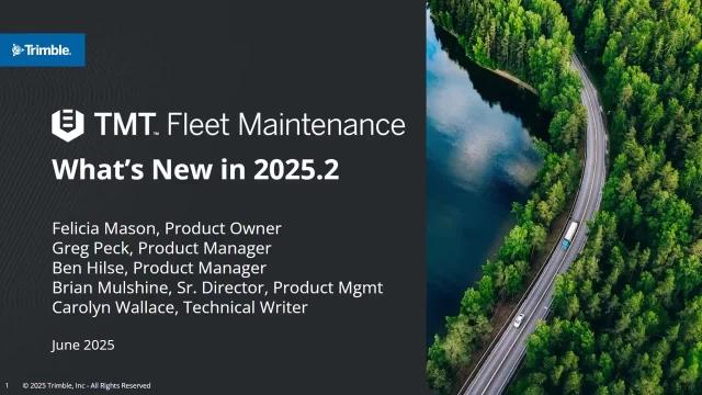 What's New in TMT 2025.2: The Latest and Greatest in Asset Maintenance
